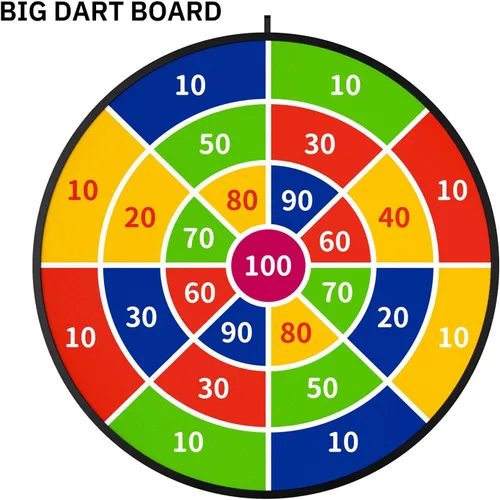 Miniatura 9 de TEMI - Tablero de dardos grande de 29 pulgadas para niños, juguetes para niños con 20 bolas, juguetes de juego de fiesta para interiores