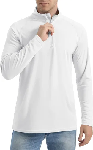 Miniatura 2 de CRYSULLY Camisas de pesca para hombre con protección solar UPF 50+ de manga larga y cremallera de 14