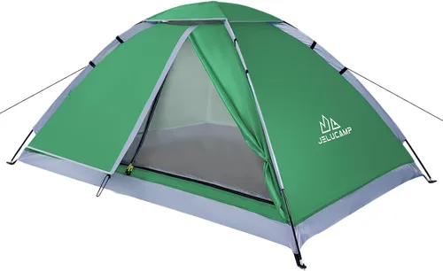 JELUCAMP Tiendas de campaña tipo domo para 1/2/4/5/6 personas para camping, tienda de campaña ligera portátil para mochileros, pequeña y fácil de