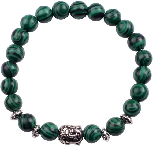 Miniatura 8 de Joya brazalete con gemas redondas de 8 mm, brazalete para los chacras, regalo de cumpleaños