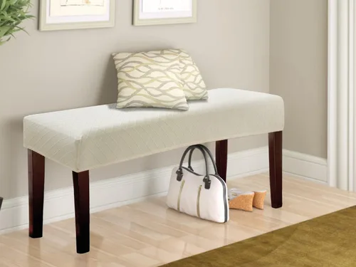 Miniatura 8 de Fuloon - Funda elástica de jacquard para banco de comedor, antipolvo, desmontable, funda para banco lavable, protector de cojín de asiento para Beige