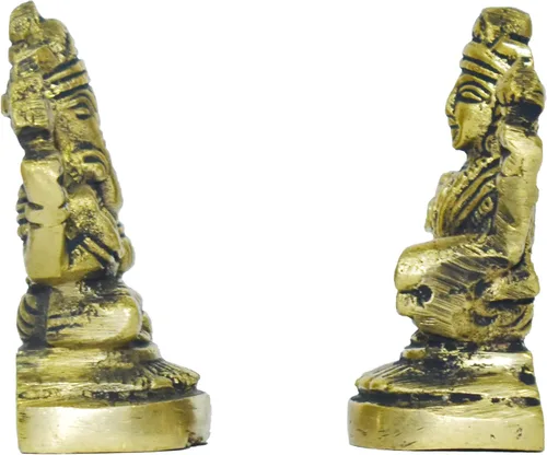 Miniatura 4 de Escultura espiritual de latón Lakshmi Ganesh Diwali Pooja, decoración india, estatua antigua de Lakshmi Ganpati para decoración y regalo del templo