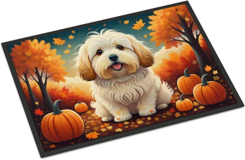 Caroline's Treasures DAC1041MAT - Tapete de algodón de Tulear para puerta delantera, 18 x 27 pulgadas, para interiores y exteriores, para entrada,