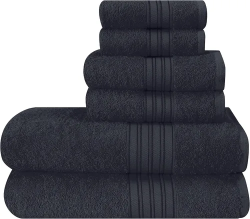 Miniatura 63 de BOUTIQUO Juego de 2 toallas de baño 100% algodón de 28 x 55 pulgadas, toallas de baño grandes ecológicas, compactas, de secado rápido, ligeras, Rosa