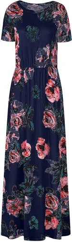Miniatura 3 de Vestidos de primavera para mujer, vestidos de verano con cuello redondo y estampado floral