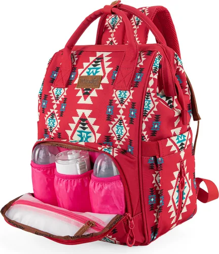 Miniatura 3 de Montana West Wrangler Callie - Mochila para pañales con correas para cochecito, bolsa de viaje multifunción para bebé WG2204-9110BDY Cereza