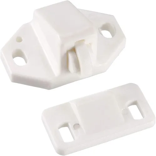 Miniatura 4 de uxcell Rodillo de puerta de armario para muebles con rodillo ABS beige 10 piezas