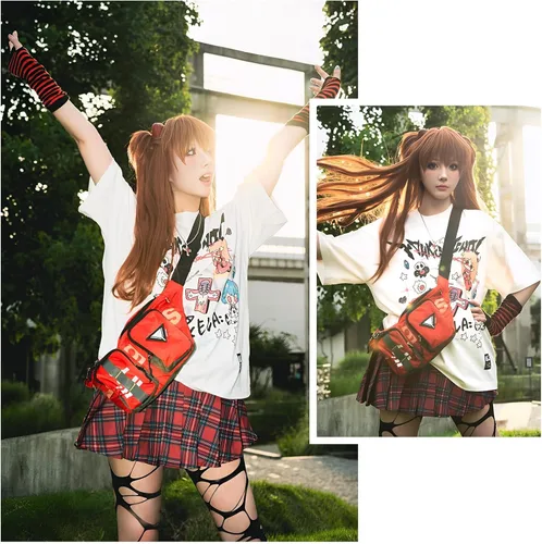 Miniatura 4 de Evangelion - Cangurera cruzada - Riñonera para cinturón, bolsas de hombro para el pecho