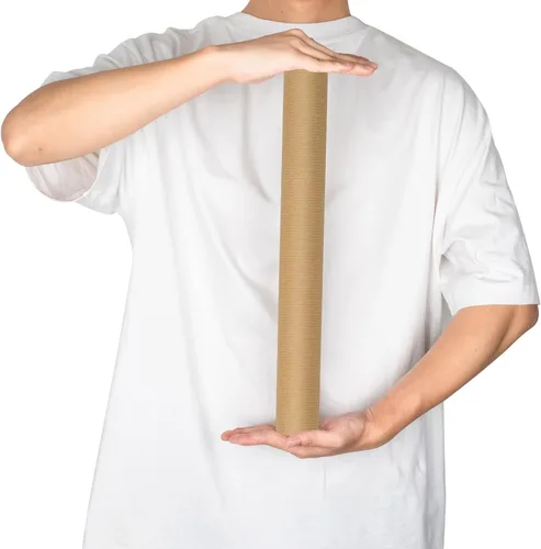 Miniatura 7 de RUSPEPA Rollo de papel kraft marrón – 17.5 pulgadas x 32.8 pies – Papel de estraza forrado teñido reciclable perfecto para manualidades, arte