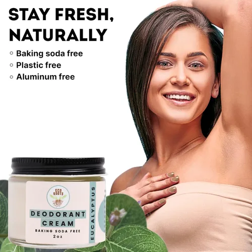 Miniatura 3 de ECO ROOTS Desodorante natural para mujeres y hombres Crema desodorante orgánica sin aluminio Desodorante saludable sin bicarbonato