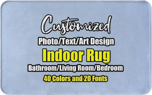 Miniatura 107 de sophiehome Customzied - Alfombras de baño con imagen de texto, alfombra de franela personalizada para interiores para el hogar, dormitorio, baño