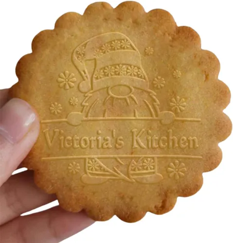 Miniatura 11 de Cortadores de galletas de Navidad personalizados 2023 con sello de galletas de Feliz Navidad para hornear, cortadores de galletas de azúcar