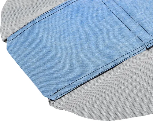 Miniatura 7 de X AUTOHAUX Funda universal para asiento de motocicleta de cuero sintético suave con amortiguación antideslizante, azul y negro