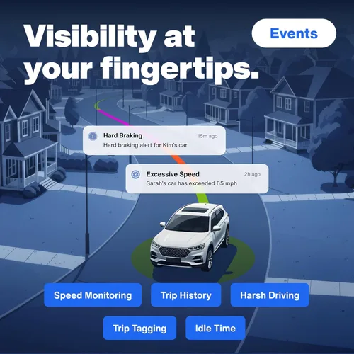Miniatura 3 de Bouncie Rastreador GPS para vehículos con ubicación en tiempo real, historial de rutas, monitoreo de velocidad, geo-valla y notificaciones
