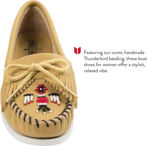 Miniatura 3 de Minnetonka Mocasines Thunderbird para mujer, Marrón (Brown Suede)