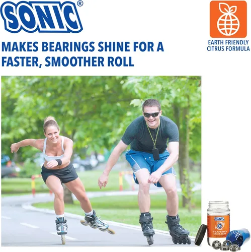 Miniatura 4 de SONIC Turbo Wash, kit completo de limpieza de rodamientos de patines incluye limpiador cítrico de 8 onzas, patines en línea, patines de ruedas