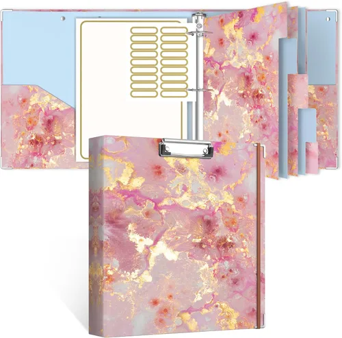 Miniatura 42 de Rouidr Carpeta de 3 anillos con portapapeles, 1 pulgada, 8.5 x 11 pulgadas, tamaño carta, carpetas organizadoras con pestañas divisorias y fundas