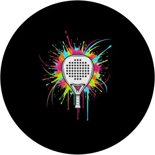 Miniatura 3 de Padel Racket Splash Pop Art Colorful Padel Player PopSockets Adhesive PopGrip