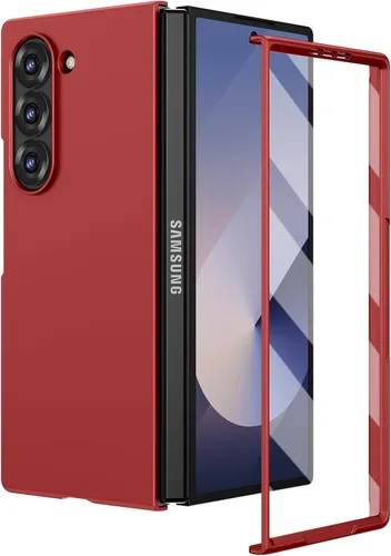 Miniatura 16 de Ruky Funda para Samsung Galaxy Z Fold 5, cubierta de cuerpo completo con protector de pantalla integrado, soporte de carga inalámbrica de PC duro
