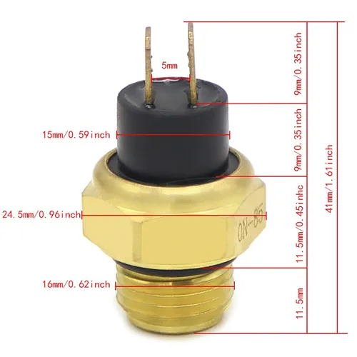 Miniatura 4 de Sensor de temperatura del agua, interruptor térmico del ventilador del radiador compatible con KTM 59011079000 59011079100, 78035045000, para KTM