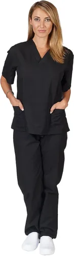 Miniatura 4 de Natural Uniforms Conjunto de ropa quirúrgica para mujer, camisetas y pantalones médicos, paquete de 2