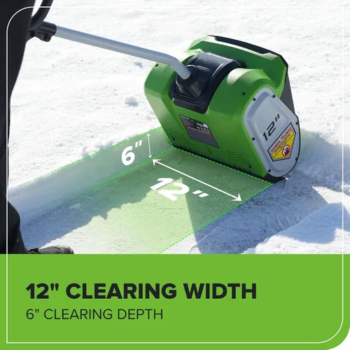 Miniatura 5 de Pala para nieve, de Greenworks, Gmax 40 V, de 12 pulgadas