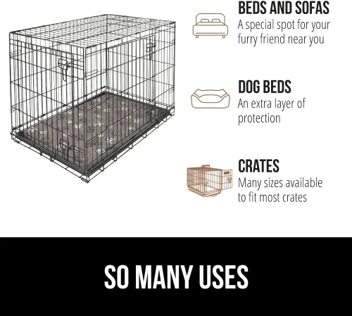 Miniatura 6 de GORILLA GRIP - Almohadillas lavables para cachorros, 18x12, alfombrilla antideslizante para jaula de perros, almohadilla impermeable de tela