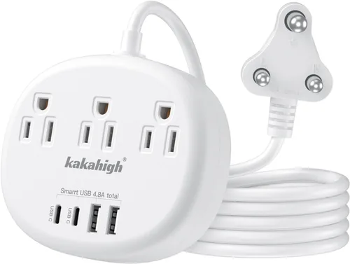 Miniatura 8 de European Travel Plug Adapter with USB C, Multi Country Outlet Adapter with 3 AC Outlets and 4 USB Ports, Type A/C/G/I Plug Adapter for US to Most of