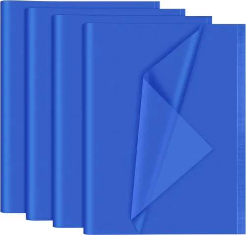 NEBURORA 120 hojas de papel de seda azul, 14 x 20 pulgadas, papel de envoltura azul marino para bolsas de regalo, embalaje, relleno floral,