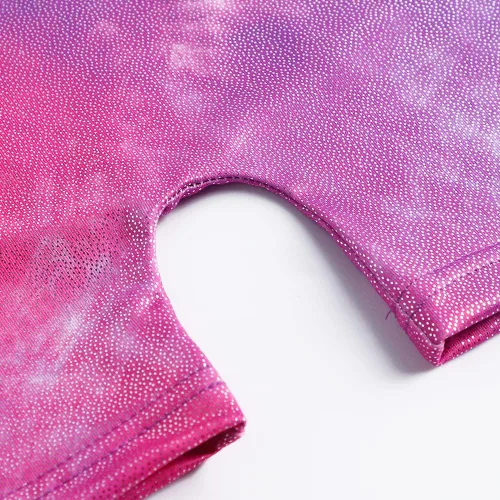 Miniatura 79 de HOZIY - Leotardos de gimnasia con pantalones cortos brillantes para niñas pequeñas; estampados de unicornio, aurora, arco iris, sirena, dinosaurio