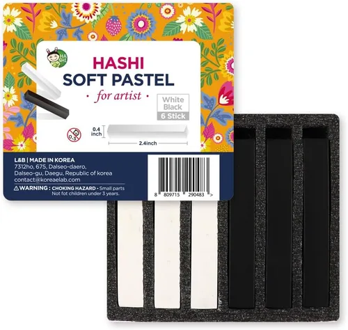 Miniatura 8 de HA SHI Pasteles de tiza suave, 24 colores surtidos, suministros de arte suave para artistas, medios de dibujo profesionales, pastel para usuarios