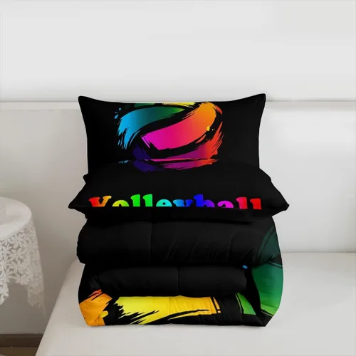Miniatura 84 de Feelyou Juego de edredón de baloncesto para niñas y niños, juego de ropa de cama con juegos de pelota, decoración de habitación, regalo para amantes