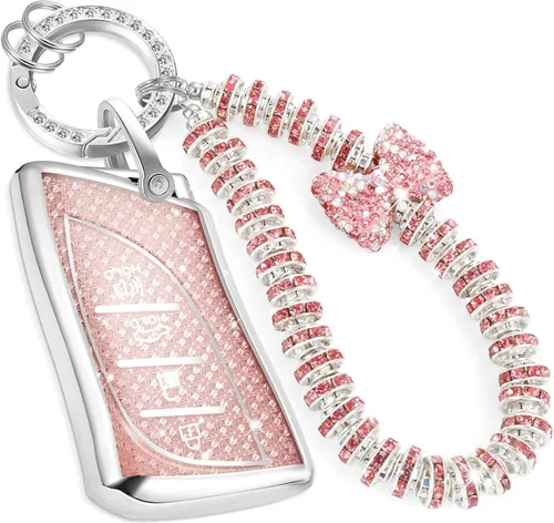 Miniatura 68 de Funda para llavero Buick con llavero de pulsera de circonita de moda, diseño de diamantes encantadores funda suave para Avenir Envision Encore Chevy