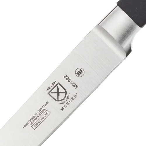 Miniatura 4 de Mercer Culinary Genesis - Juego de cuchillos para carne, borde liso, alto carbono, 5 pulgadas