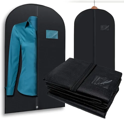 Miniatura 5 de Plixio Bolsas para Prendas Bolsa de Traje para Viaje y Almacenamiento de Ropa de Vestidos, Camisas de Vestir, Abrigos— Incluye Cremallera y Ventana
