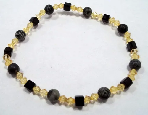Miniatura 3 de Pulsera elástica de jaspe camafeo de 7 pulgadas