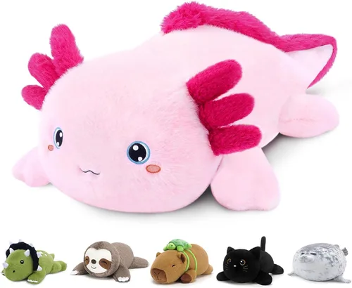 Miniatura 15 de SQEQE - Peluche con peso de dinosaurio, peluche afelpado para aliviar el estrés, suave juguete de almohada de T-Rex para niños y adultos, regalos