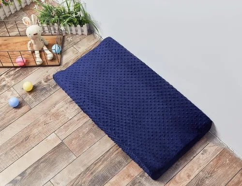 Miniatura 6 de Funda para cambiador, diseño de puntos súper suaves, agradable a la piel, transpirable, lavable, para bebé niño y niña (azul estate)