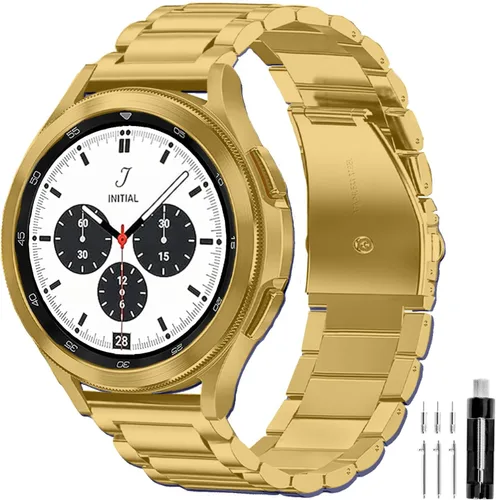 Miniatura 12 de GOLDTOLUCK Correa de acero inoxidable compatible con Samsung Galaxy Watch 8 7 6 5 4 Classic FE Pro 40mm 44mm 46mm 43mm 47mm 45mm 42mm 20mm