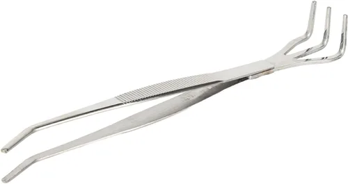 Miniatura 9 de Fdit Pinzas para rastrillo de raíz de bonsái, herramienta de trasplante de precisión 2 en 1 de acero inoxidable con puntas redondeadas suaves