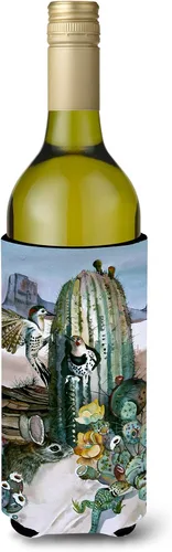 Miniatura 2 de Caroline's Treasures 6015LITERK Flower – Bird of Paradise Botella de vino Hugger Botella Enfriador de Frigorífico Hugger Funda Abrazadora Lavable a