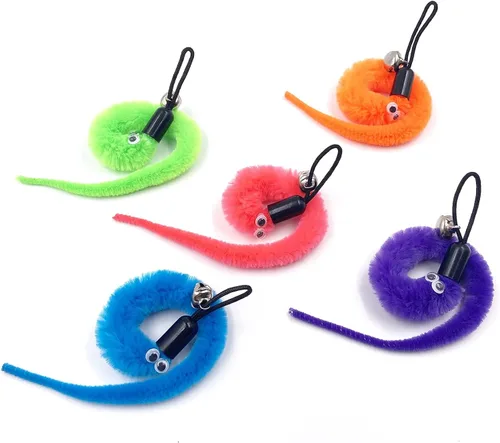 Miniatura 6 de Recambios de gusano de juguete para gatos, 15 piezas interactivas para gatos de interior 15 piezas de repuestos de gusano