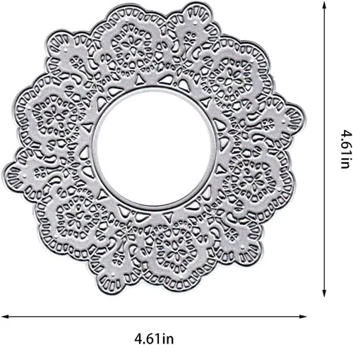 Miniatura 2 de Troqueles de corte con marco de flores huecas para hacer tarjetas y decoraciones de álbumes de fotos, troqueles de encaje floral, plantillas