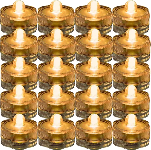 Miniatura 17 de Luces led muy brillantes, sumergibles, color té, para fiestas, bodas Azul