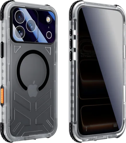 Miniatura 49 de Funda impermeable para iPhone 15 con Magsafe, protector de pantalla, cordón, IP68 militar de cuerpo completo a prueba de golpes, para deportes
