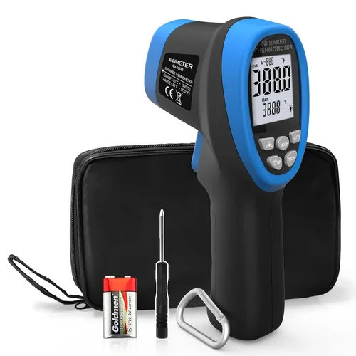 AIOMEST Termómetro infrarrojo digital – Pistola de alta temperatura sin contacto AI-1500 Medidor de temperatura de pirómetro infrarrojo -58 ~ 2732 ℉