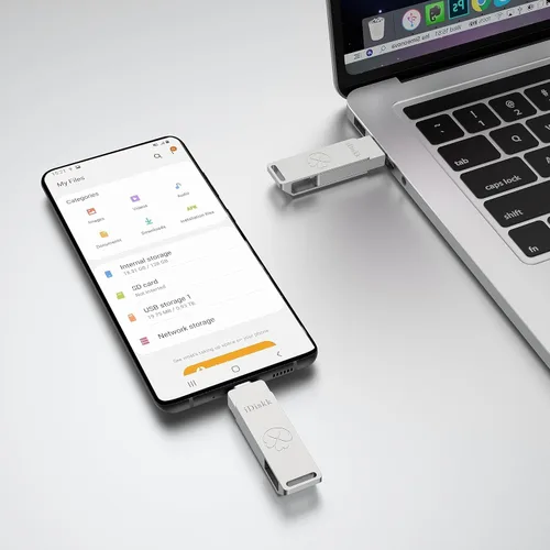Miniatura 8 de iDiskk Unidad flash de 128 GB y 500 MB/s Photo Stick para USB C iPad/iPhone/MacBook, portátiles, teléfonos Android, fotos y videos de copia