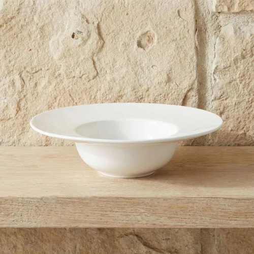 Miniatura 7 de Tazón de sopa, plato de sopa con borde de 12 onzas, juego de 4 cuencos para pasta, plato blanco poco profundo, cuenco de sopa de cerámica de borde