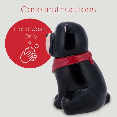 Miniatura 3 de Black Bear - Frasco de cerámica de dolomita de 10 x 7.9 pulgadas para galletas y dulces de uso diario con tapa hermética: perfecto para botes