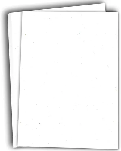 Hamilco Papel de cartulina de colores para álbumes de recortes, 8.5 x 11 pulgadas, color blanco moteado, paquete de 50 unidades Mezcla blanca moteada
